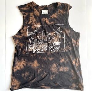 vintage Buckle Modish Rebel cut off sleeveless tie dye shirt ✨